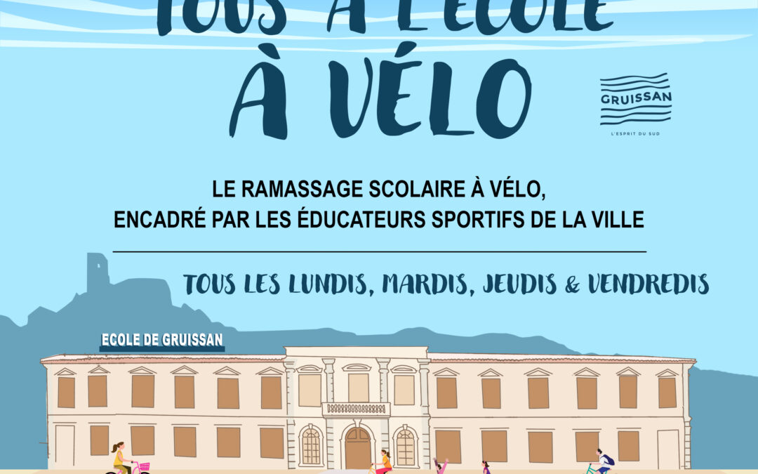 Tous à l’école à vélo : le ramassage scolaire à vélo encadré par les éducateurs sportifs de la ville