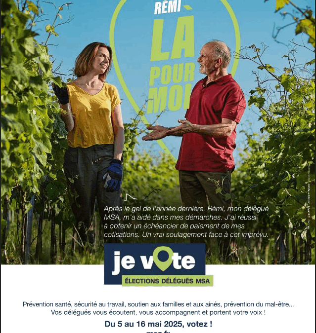 MSA Grand Sud : Elections des délégués MSA du 5 au 16 mai 2025