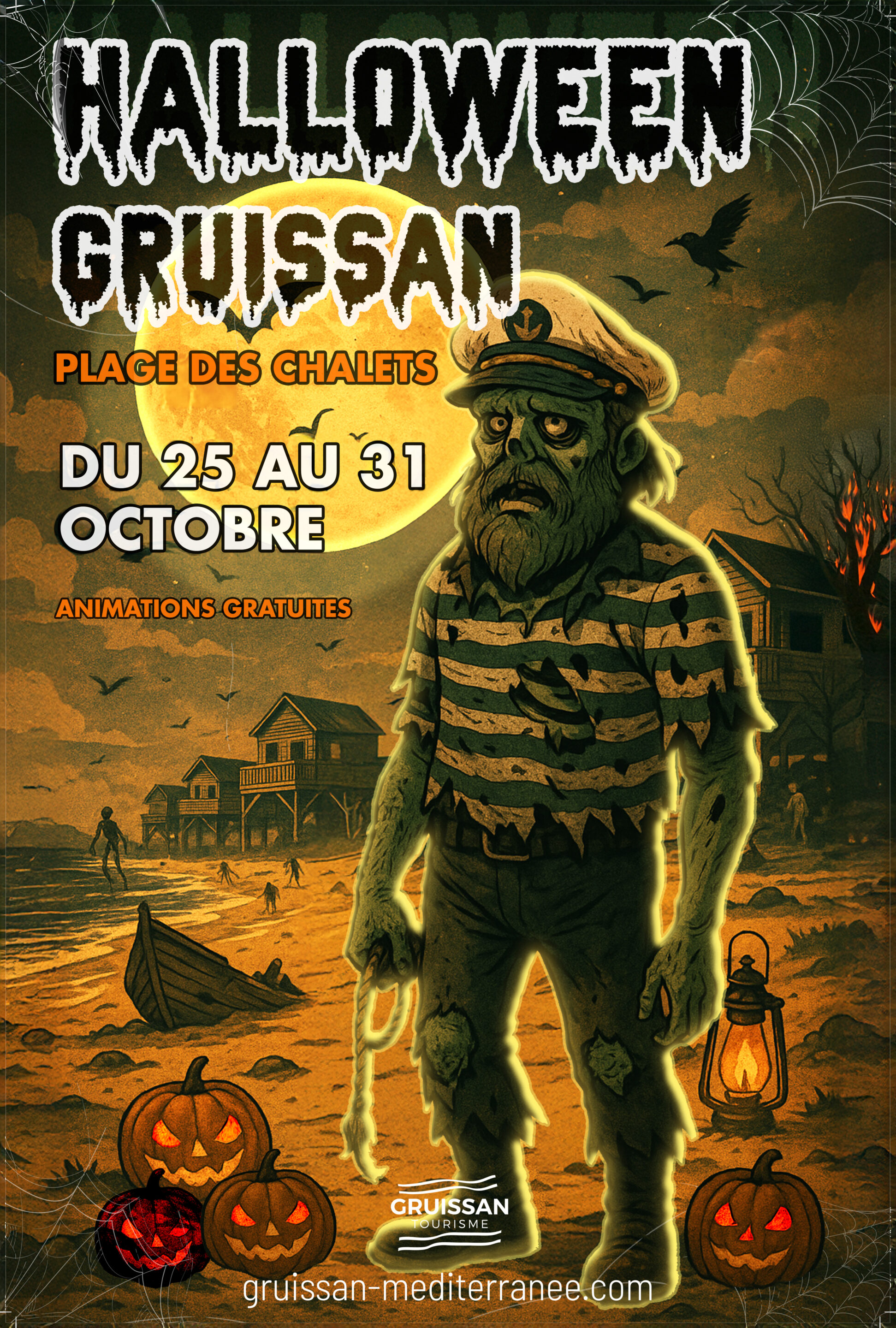 AFFICHE HALLOWEEN GRUISSAN 2025_