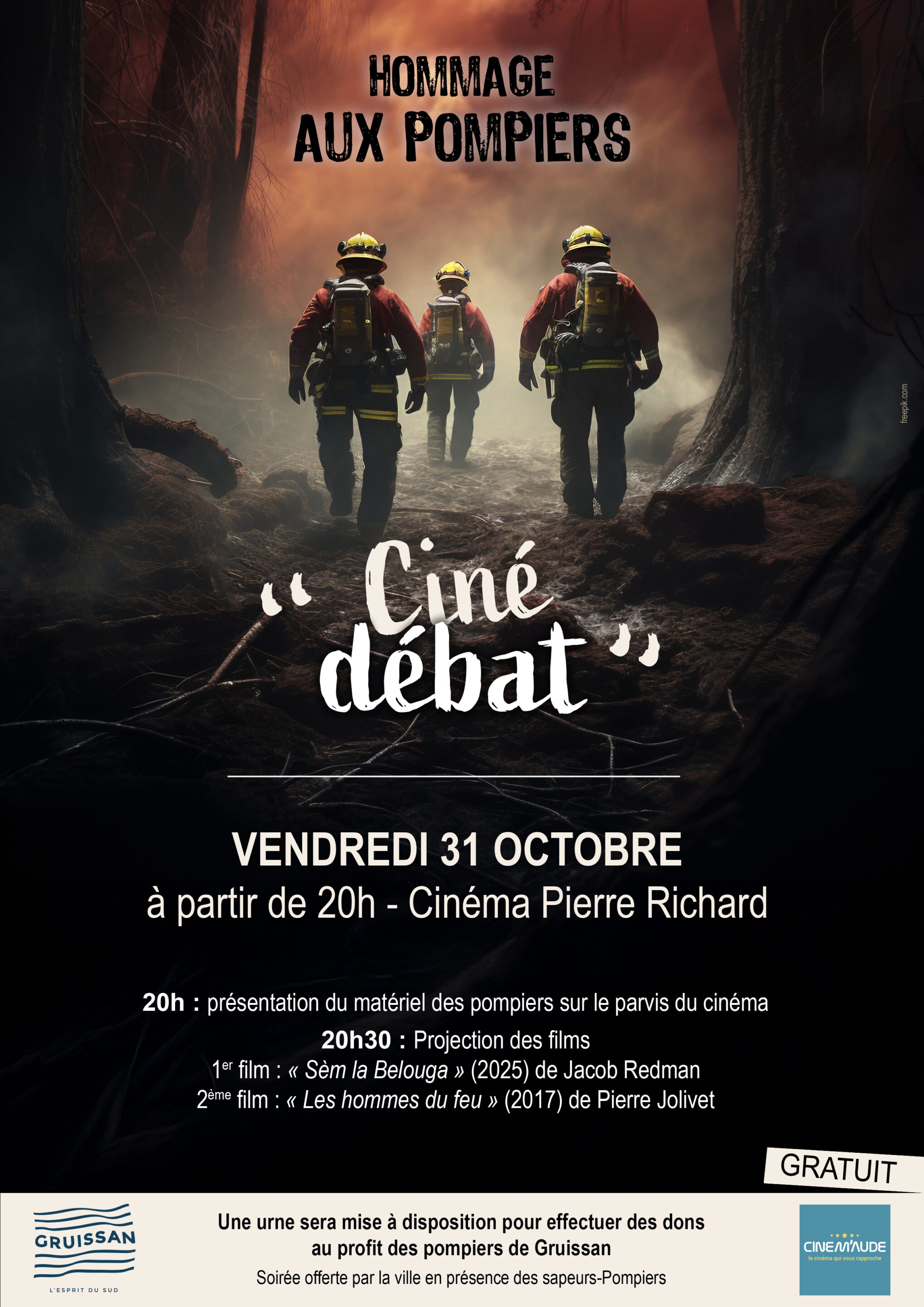 affiche hommage aux pompiers 2025 ok