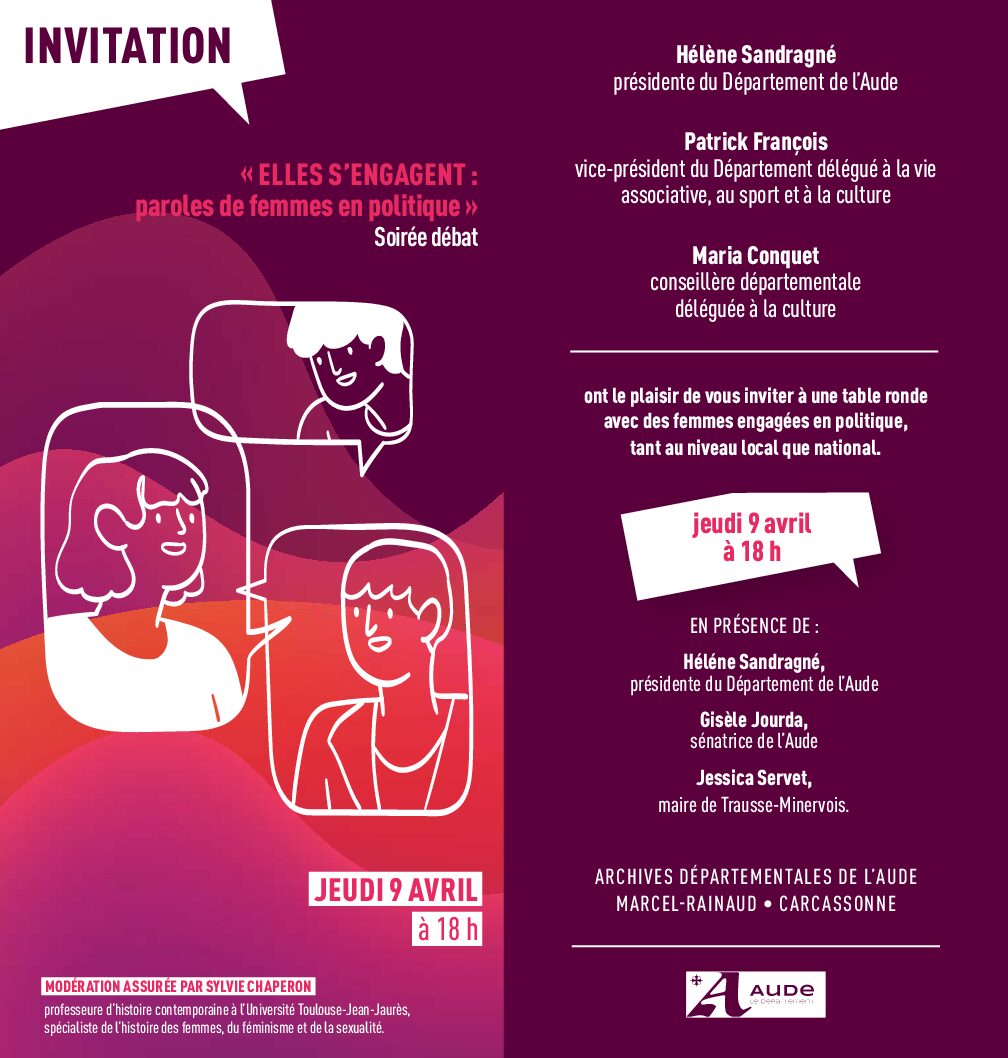 Invitation table ronde – « Elles s’engagent : paroles de femmes en politique »