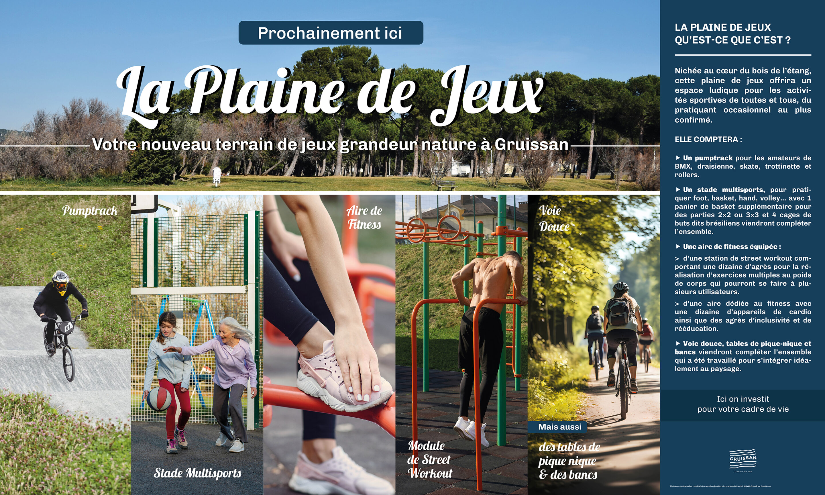 la plaine de jeux à Gruissan