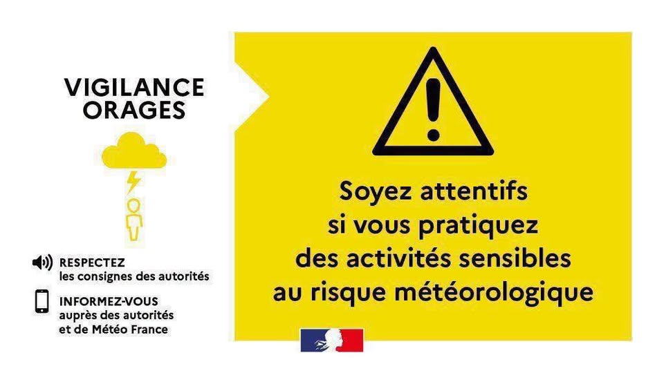 Vigilance jaune orages