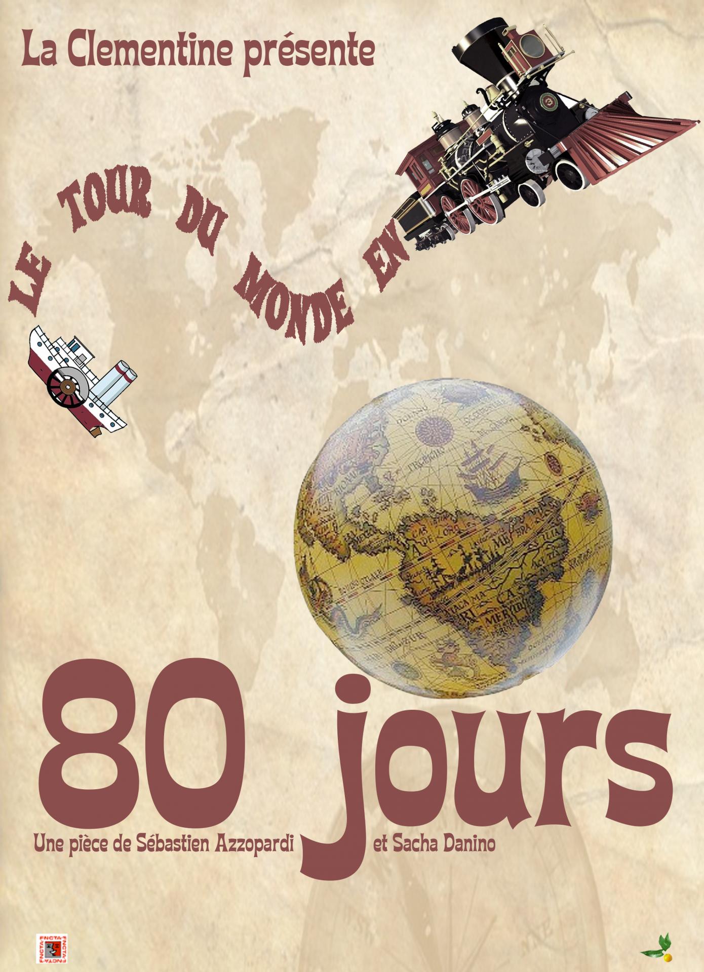 FESTIVAL DE GRUISSAN 2026 – Compagnie la Clémentine Le tour du monde en 80 jours – AFFICHE – Jeudi 27 Août 2026 – 21h30