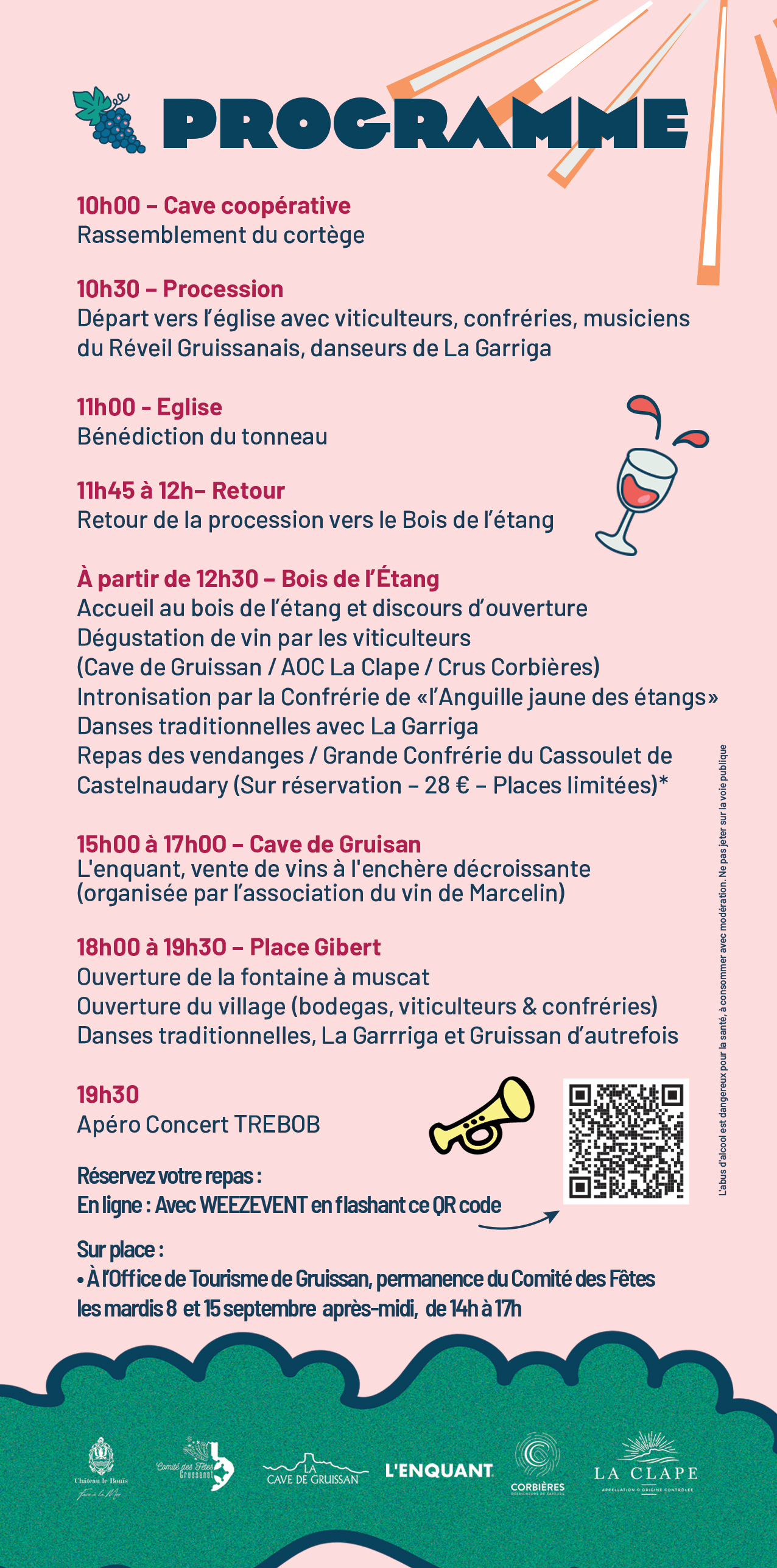 Programme Fête des Vendanges 2026 verso